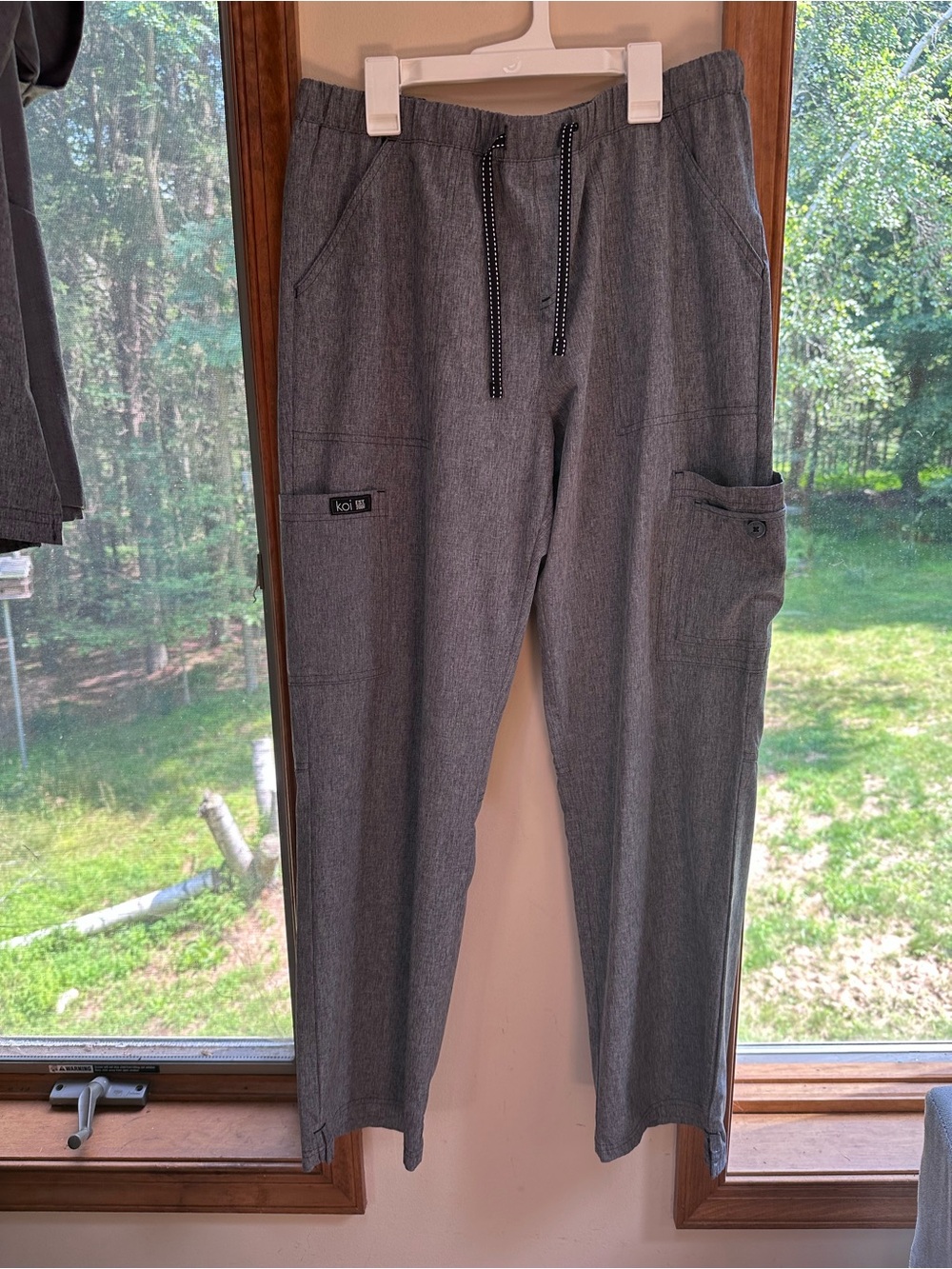 koi Gray Drawstring Jogger Scrub Pants